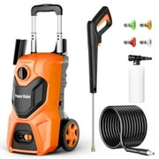 Pressure Washer, 4800PSI 3.2 GPM Max Power Washer Electric Powered for Cars, Fences, Patios, Decks, Patios,Orange